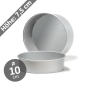 Preview: Torten-Backform 10 x 7,5 cm rund Aluminium