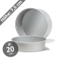 Preview: Torten-Backform 20 x 7,5 cm rund Aluminium