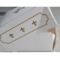 Mobile Preview: Tortenkarton 32 x 32 x 12 cm rosa gold Lilien-Muster