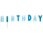 Preview: Geburtstagskerzen "Happy Birthday", Blau, 13 Stück