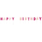 Mobile Preview: Geburtstagskerzen "Happy Birthday", Pink/Rosa