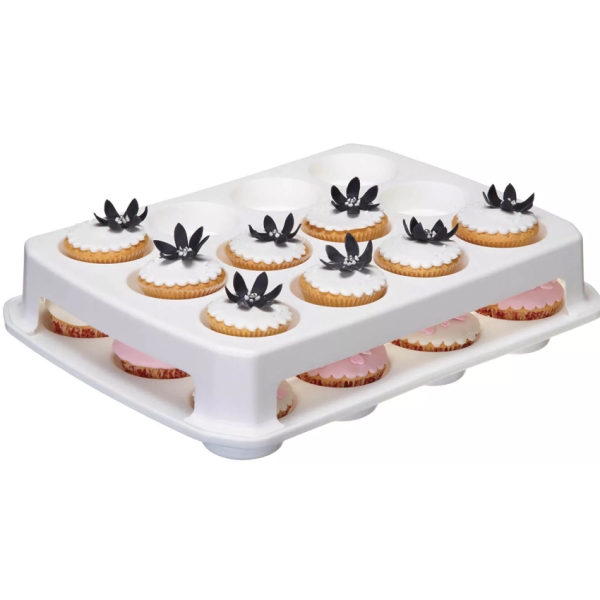 Transport-Box "Cupcakes Courier" für 24 Cupcakes, weiß