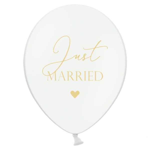 Luftballons "Just Married", 30 cm, 6 Stk.