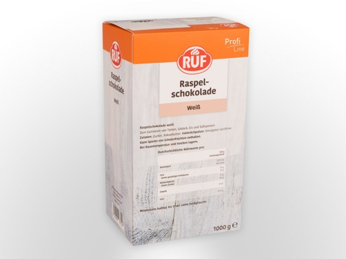 RUF Raspelschokolade weiß 1,0kg