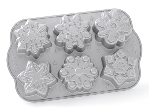 Nordic Ware Backform Schneeflocken, Eiskristall (Frozen Snowflake Cakelet)