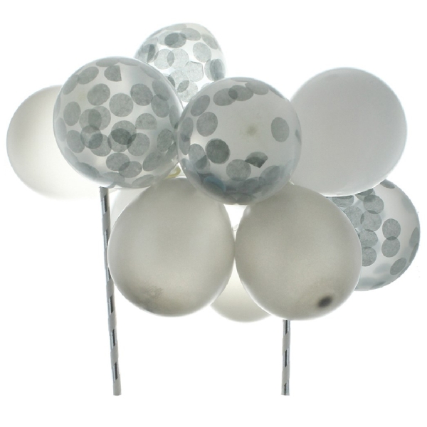 Tortentopper-Ballons Silber