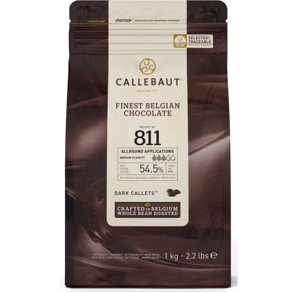 Callebaut Schokodrops Dunkle Kuvertüre Callets 1 kg