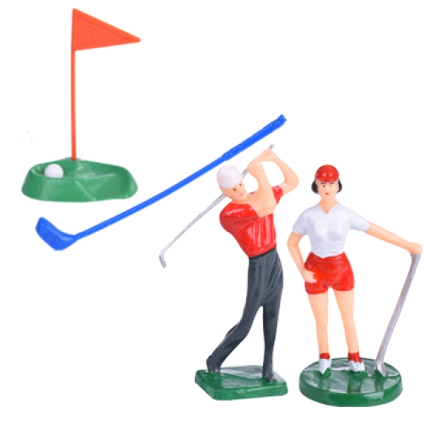 Tortendeko-Set "Golf Spieler" für Geburtstagstorten