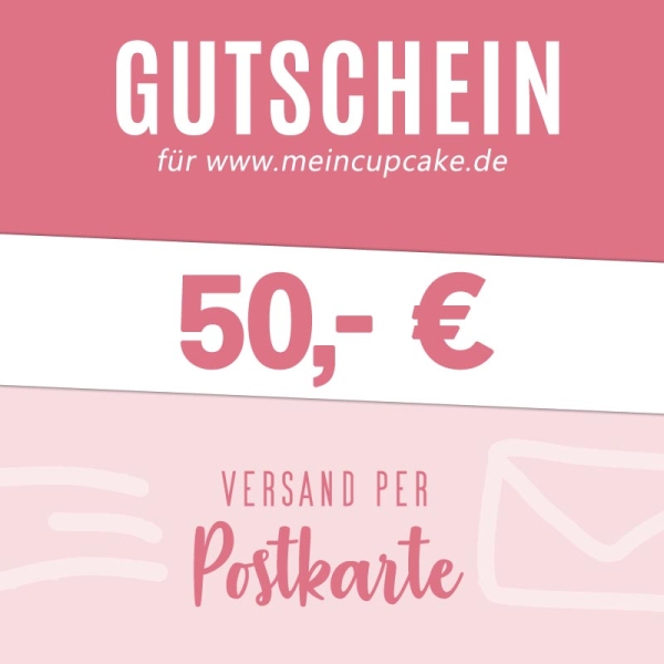 Gutschein "50 Euro" - Postkarte - (nur online einlösbar)