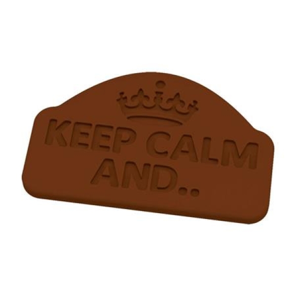 Gießform für Schokolade "Keep calm and..."