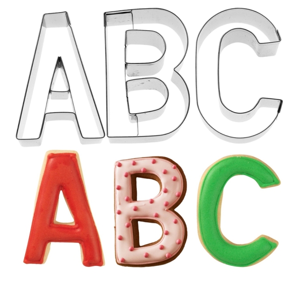 Ausstecher Buchstaben A-B-C 6,5 cm