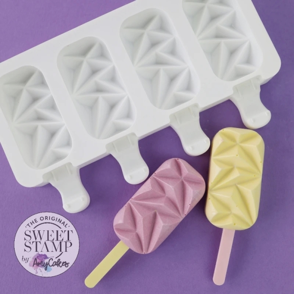 Sweet Stamp Popsicle Silikonform Geometrisch