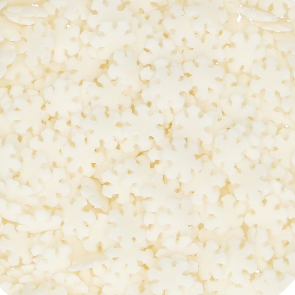 Streudekor "White Snowflakes", Weiß, 50 g, FunCakes