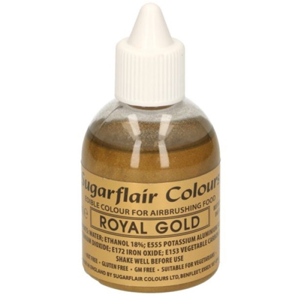 Sugarflair, Airbrush Lebensmittelfarbe "Royal Gold", 60 ml