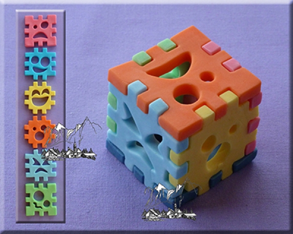 Fondantform "3D Cube", 0,8 cm und 1,2 cm