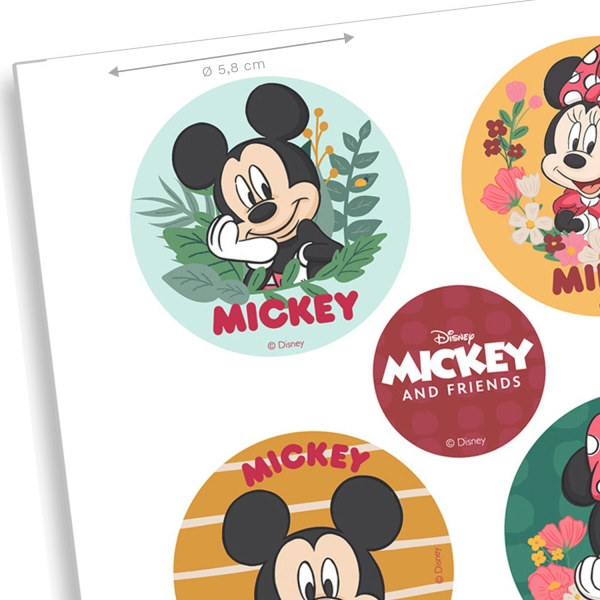 DeKora, Muffinaufleger "Minnie & Mickey Mouse", 6 Stück, Oblatenpapier, 5,8 cm, farbig