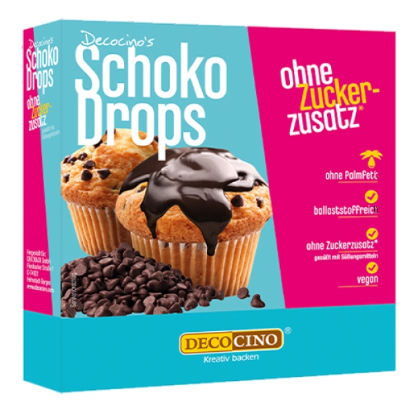 Backfeste Schoko-Drops - Ohne Zuckerzusatz - 75 g
