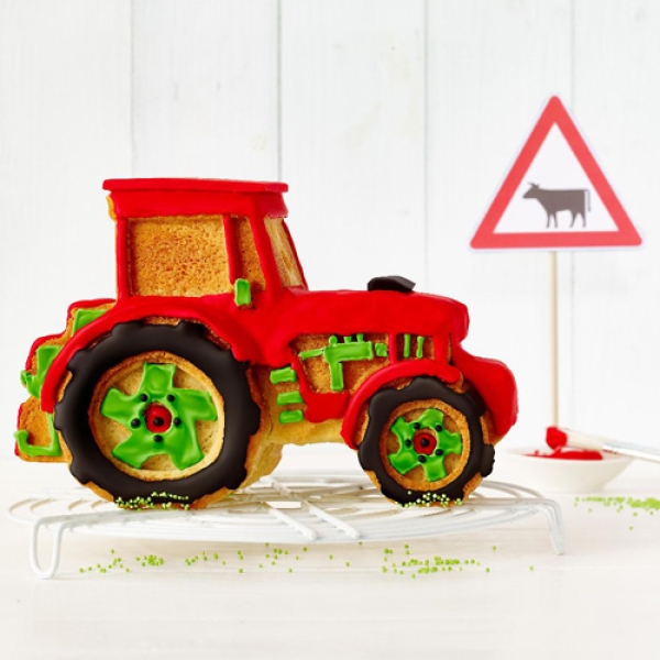 Motivbackform "Traktor" aus Silikon, 25 x 16 cm