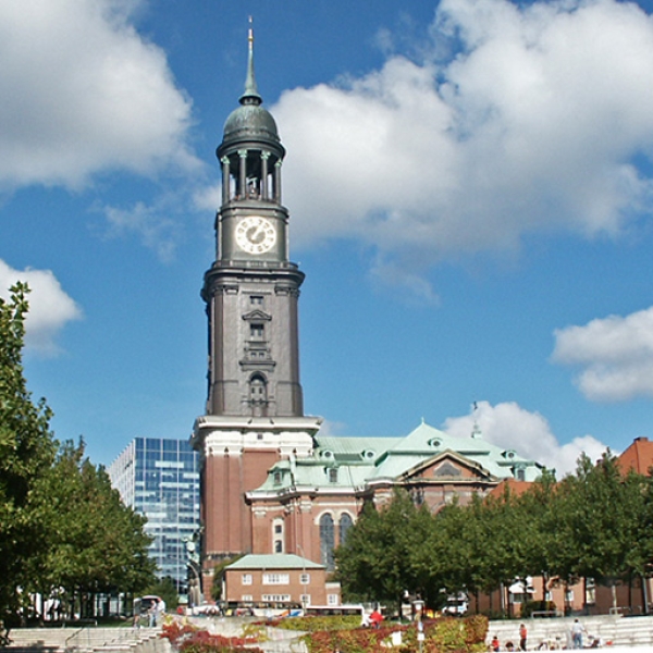 Plätzchen-Ausstechform "Hamburg Michel", St Michaelis, Rot