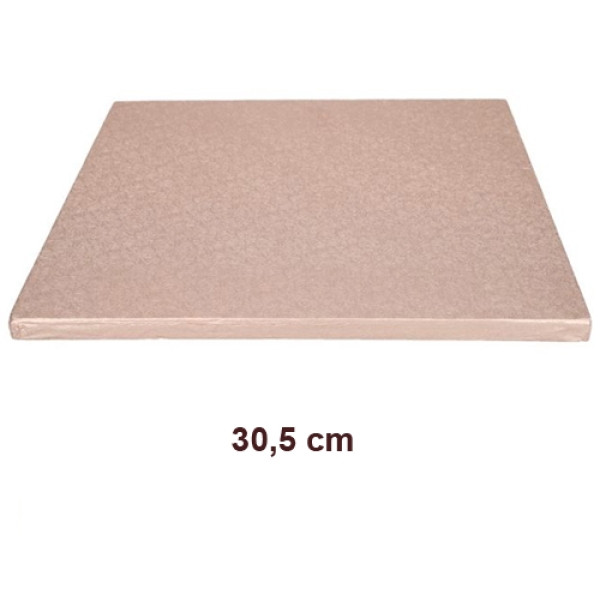Cakeboard, 30,5 cm, Quadrat, Rose-Gold, 1 Stck, ~1,2 cm dick, Tortenplatte