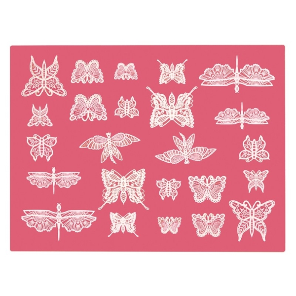 Cake Lace Silikonform für essbare Spitze "Schmetterlinge" 35 x 24 cm