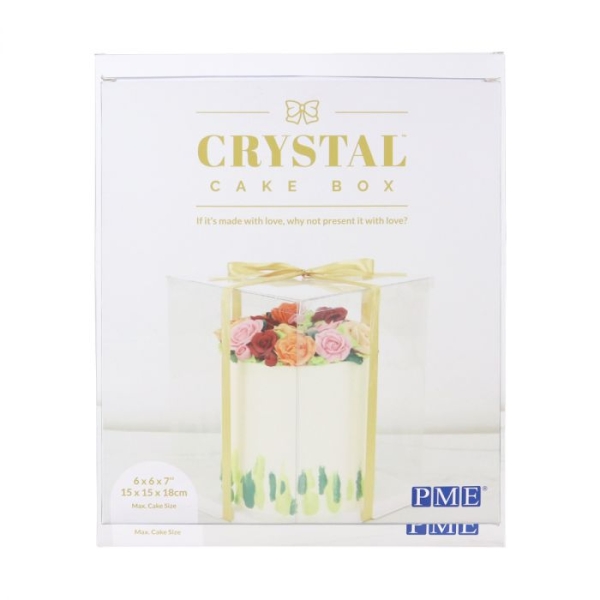 PME Crystal Tortenkarton Set, Cake Case, durchsichtig 15 cm