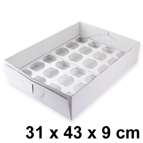 Cupcake-Box für 24 Cupcakes, 9 cm hoch