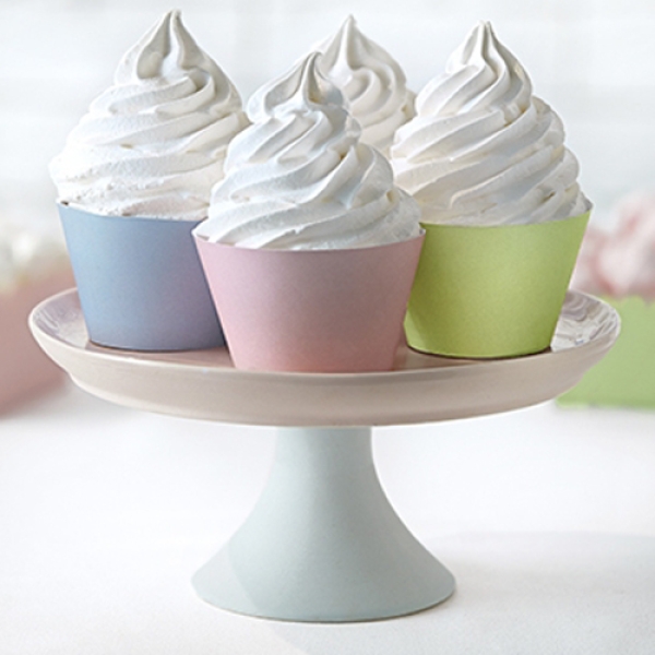 Cupcake-Wrapper "Pastell", 6 Stück