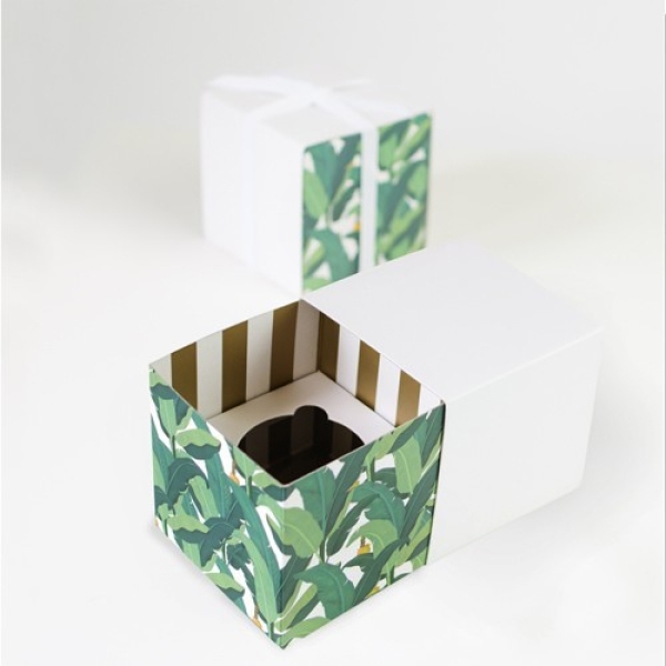 Cupcake-Boxen für 1 Cupcake Tropische Blätter, 6 Stk.