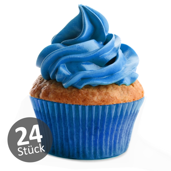 24 Cupcakes Blau (DIY-Set)