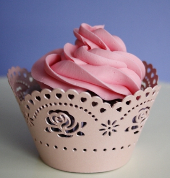 Cupcakes-Wrapper, rosa, 12 Stk