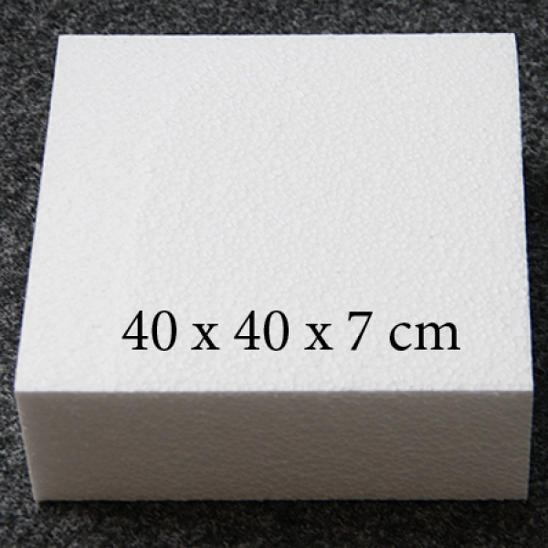 Torten Dummy quadrat, h=7 cm, 40 x 40 cm
