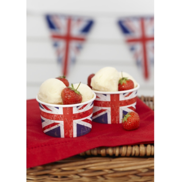 8 Eisbecher aus Papier - Celebrate Britain