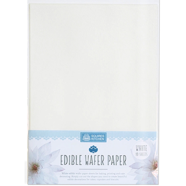 Squires Kitchen, 10 Blatt essbares Oblatenpapier "Wafer Paper", á 29,5 cm x 21 cm