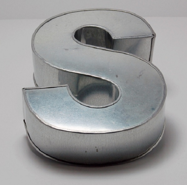 Euro Tins, Backform Buchstabe "S", ca. 25,5 x 20,5 x 6,5 cm