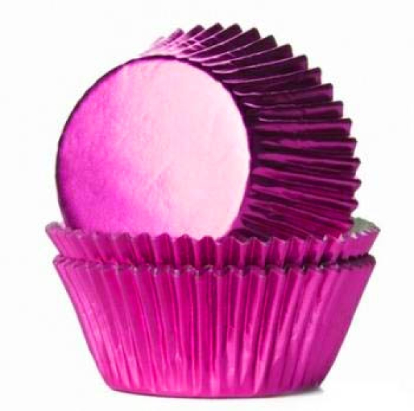 Muffinförmchen, Folie, pink, 24 Stk