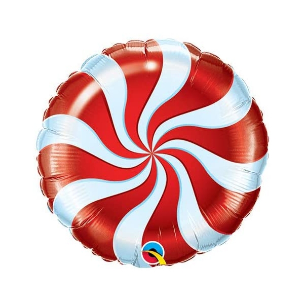 Folienballon Candy Swirl Rot 23 cm