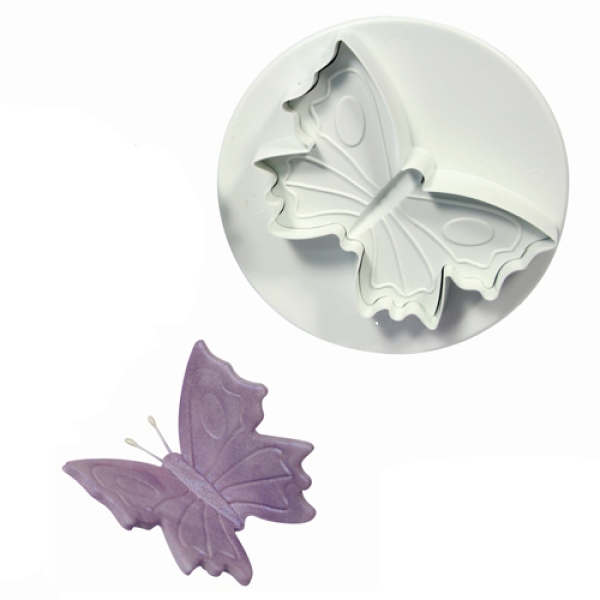 PME Fondant Stempel Ausstecher mit Auswerfer, "Schmetterling" L, 6 cm