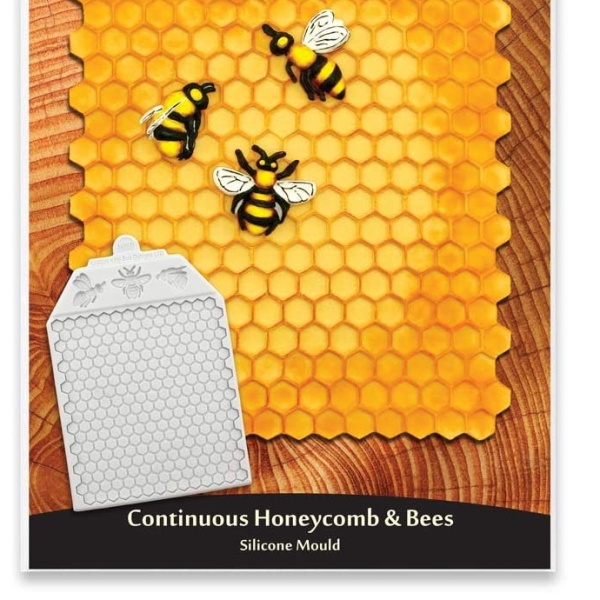 Fondantform Bienenwabe und Biene
