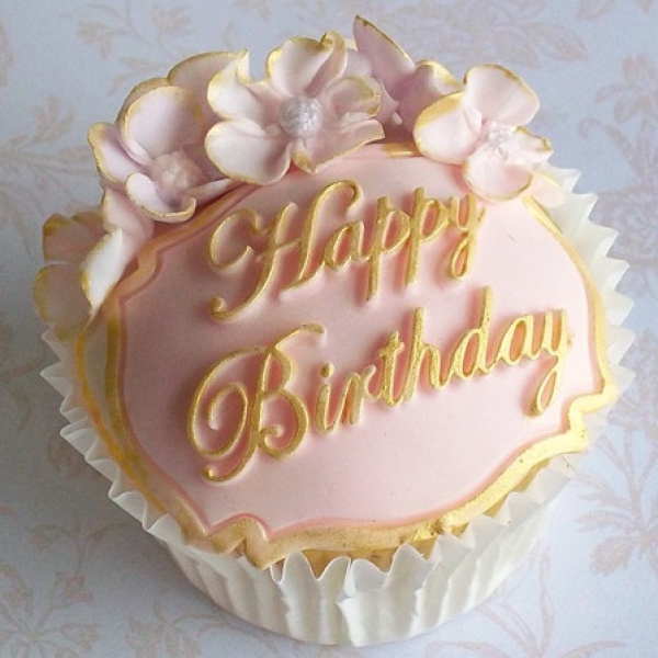 Katy Sue Fondantform"'Happy Birthday" 5 x 5 cm