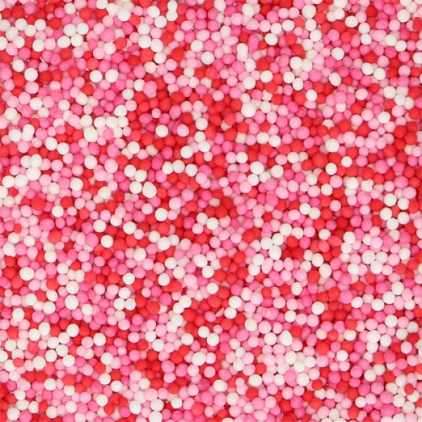Liebesperlen "Lots of Love", Pink, Rot & Weiß, 80 g, FunCakes