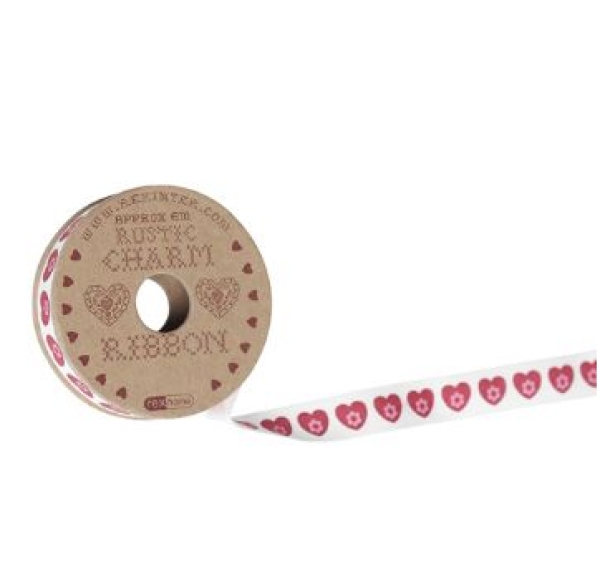 Ribbon Band, schleifenband, herzen,  2 cm x 600 cm