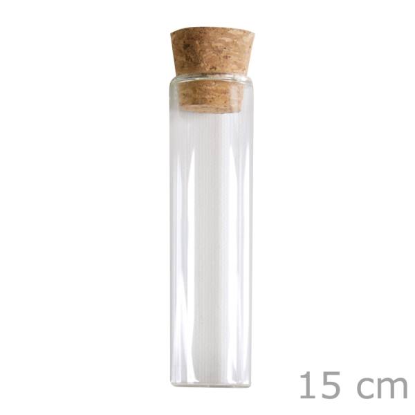 Reagenzglas mit Korken, 15 cm