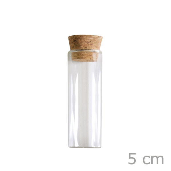 Reagenzglas mit Korken, 5 cm