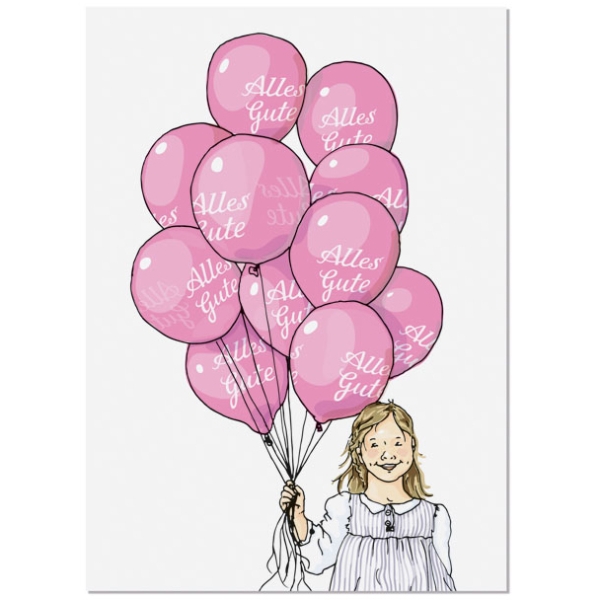Postkarte 'Luftballons'