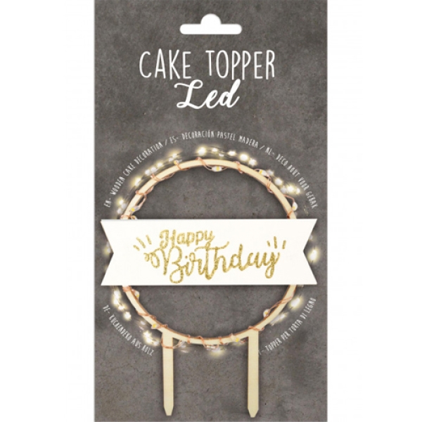 Tortentopper Happy Birthday, LED
