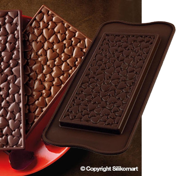 Silikomart Silikonform für Schokolade "Herzen"