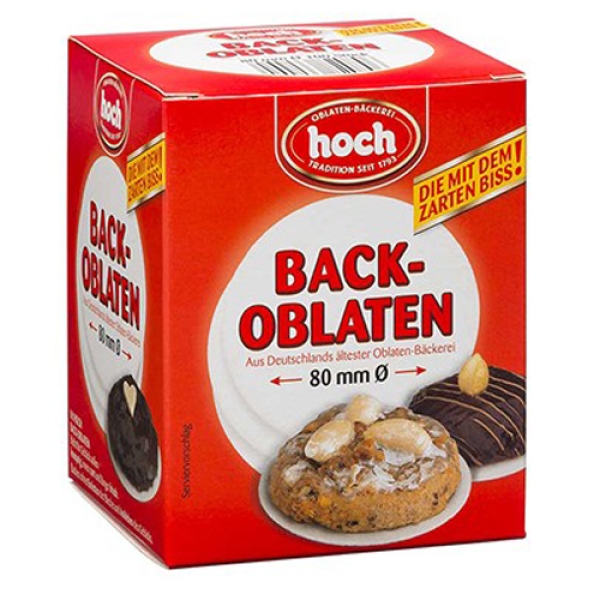 Hoch Back-Oblaten, 8 cm, 100 Stück
