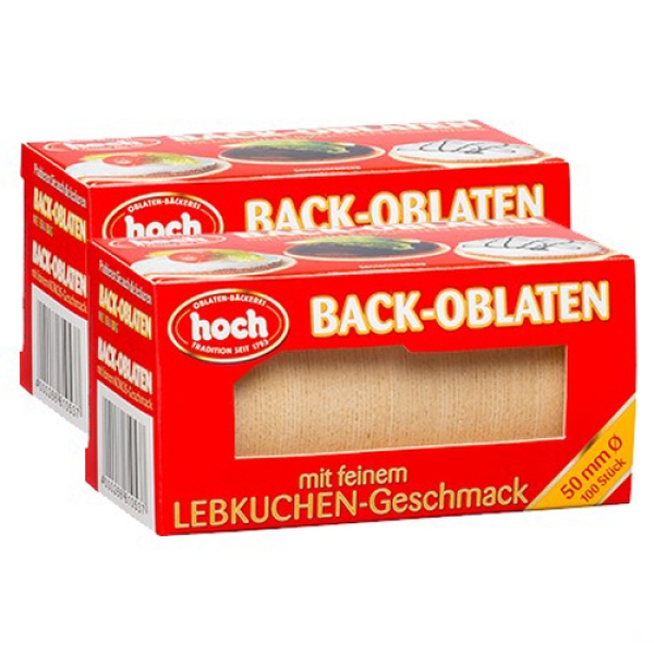 Hoch Back-Oblaten mit Lebkuchengeschmack, 5 cm, 100 Stück ...