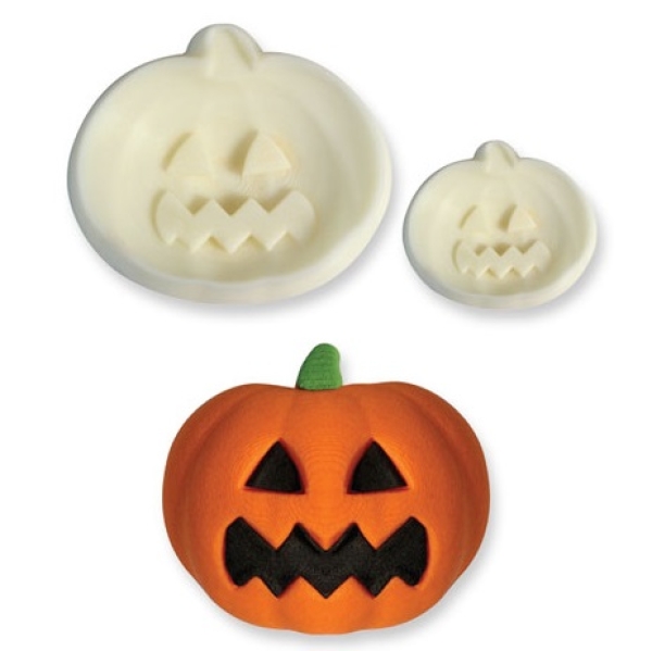 JEM Pop It, Cupcakes Deko 'Halloween Kürbis', 2er Set, ca. 5 & 3 cm